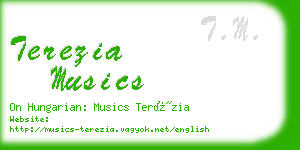 terezia musics business card
